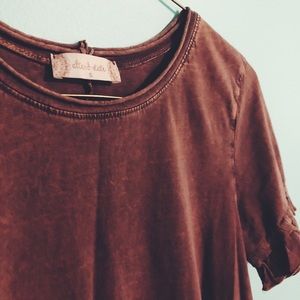 ruffled trim tee
